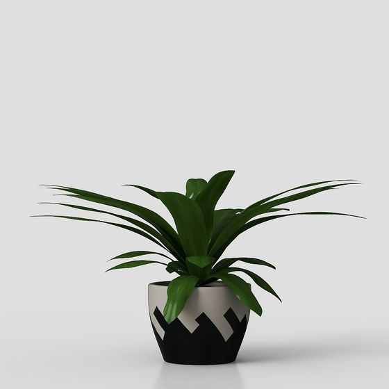 Stylish Low-Poly Plant Pot 3D model