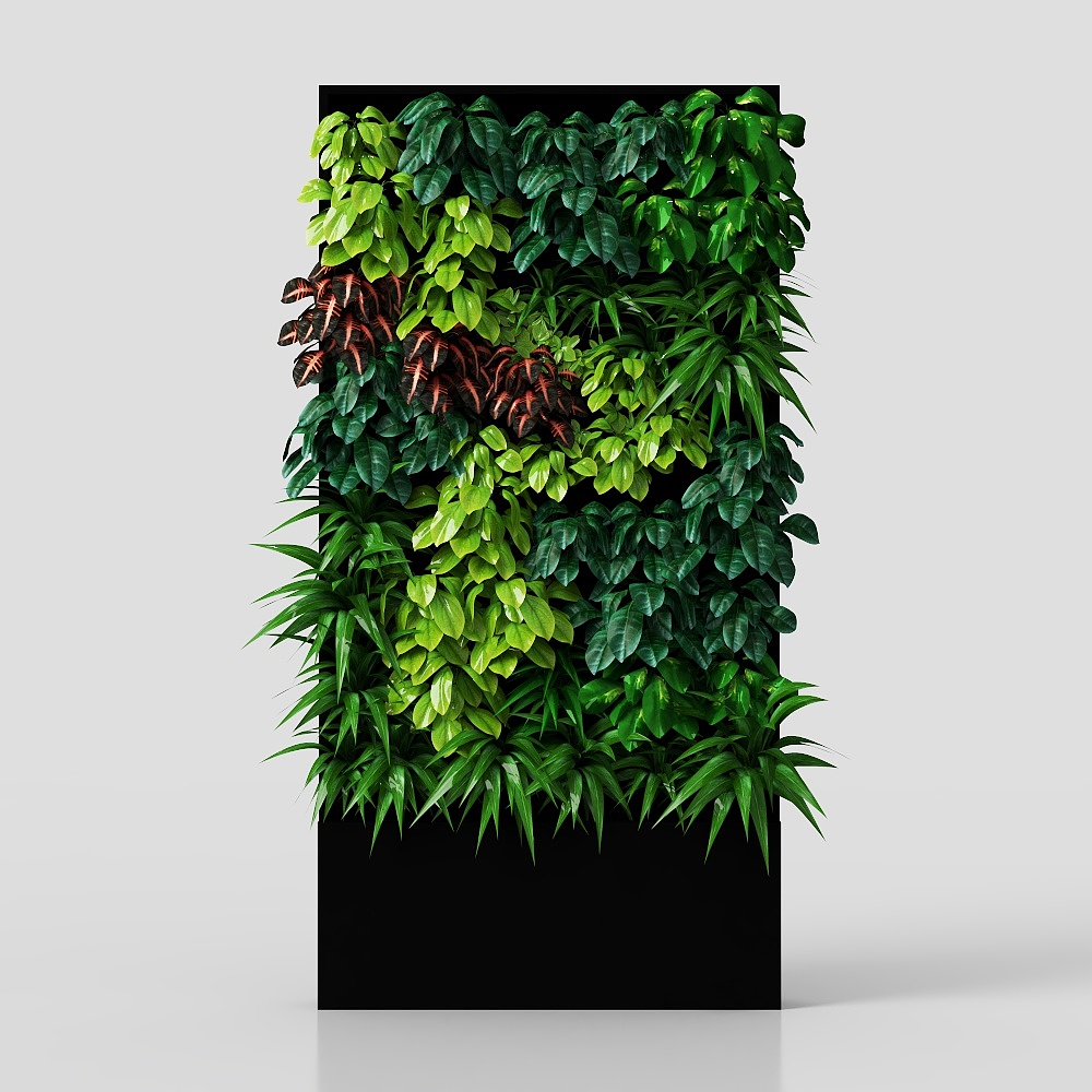 mur vivant de fleurs et d'herbe verte