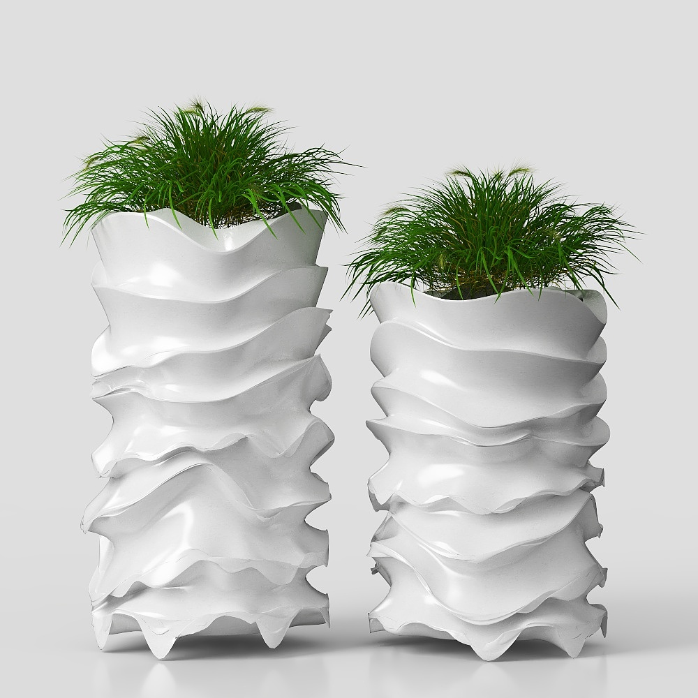 piante verdi in vaso con fiori ed erba