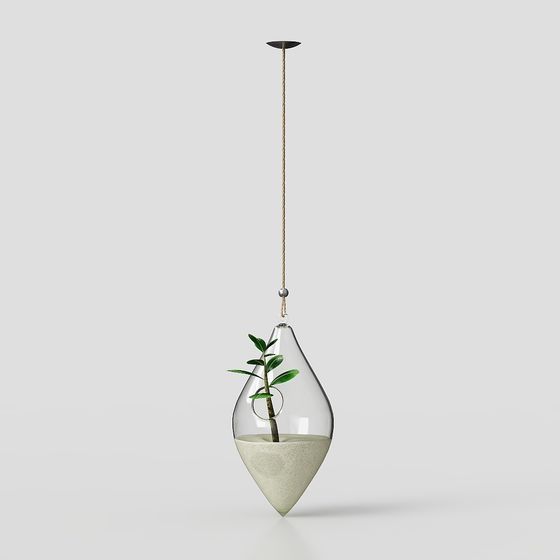 植物と草の花ポット装飾