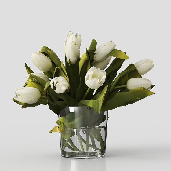 Spring Bouquet Low Poly 3D Model for Creative Projects