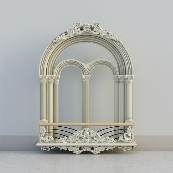 Elegant Baroque Arch 3D model
