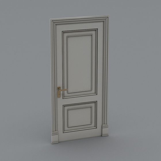 Elegant European Style Door 3D model