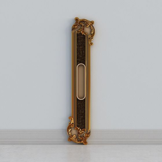 Luxurious Golden Door Handle 3D model
