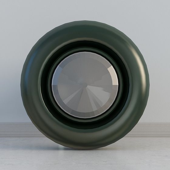 Sleek Modern Green Interior Door 3D model