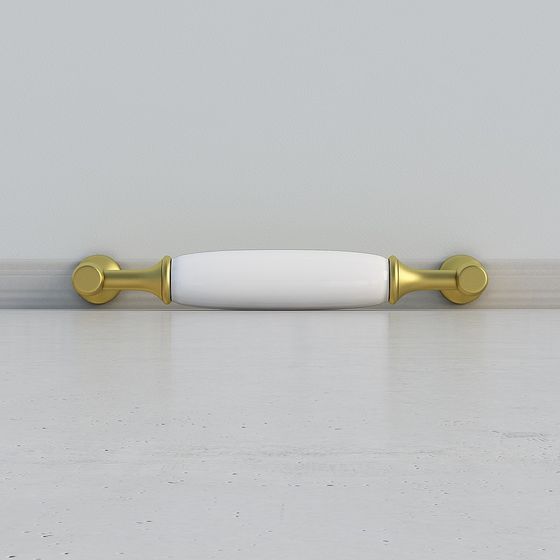 Elegant Golden Handle 3D model for Modern Design