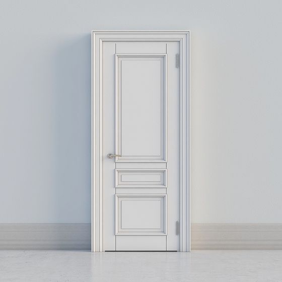 Elegant Low-Poly High-Detail 3D Door Model