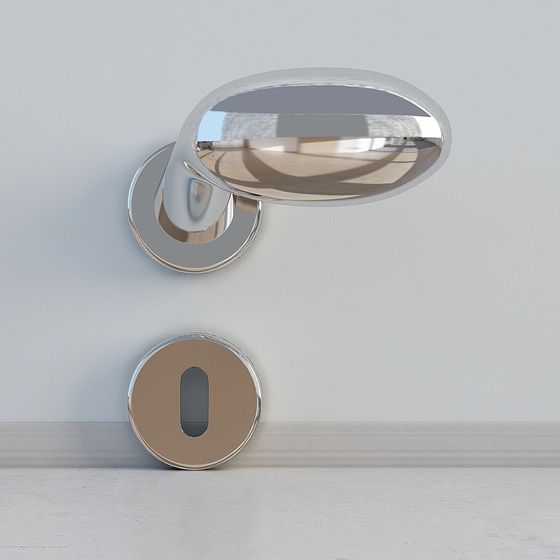 Elegant Mirror Handle 3D model
