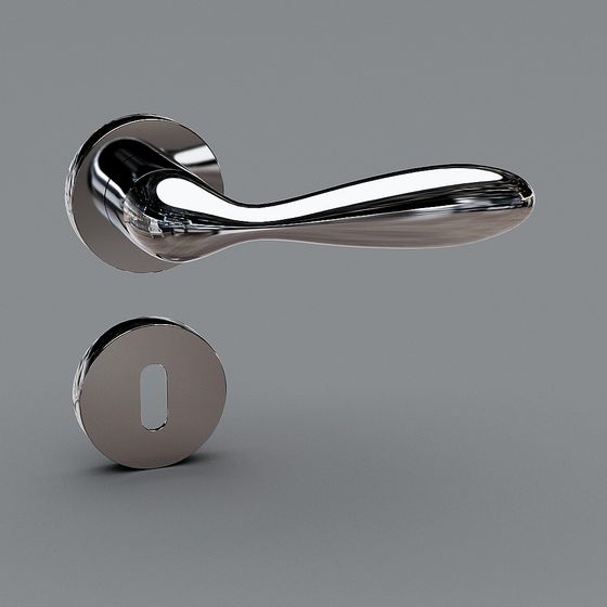 Stylish Door Handle 3D Model for Contemporary Spaces