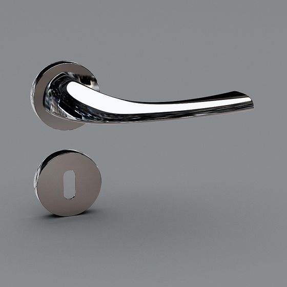 Elegant Minimalist Door Handle 3D model