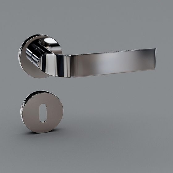 Elegant Low-Poly Door Handle 3D model