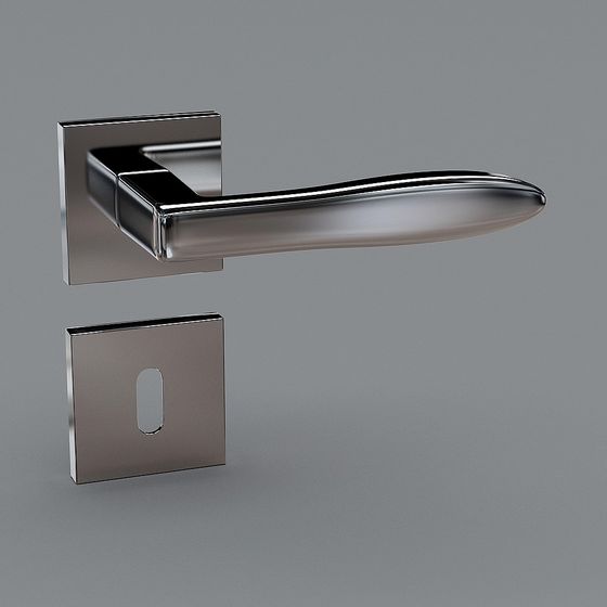 Sleek Minimalist Door Handle 3D model