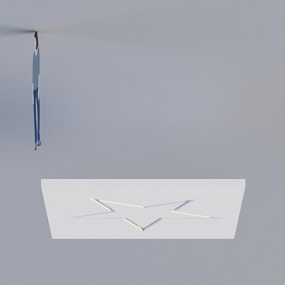 Low Poly Floating Walker 3D model for Creative Projects