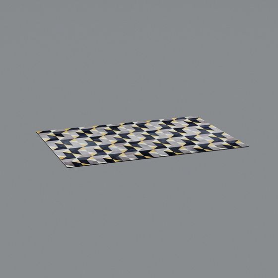 Geometric Low-Poly Carpet 3D model