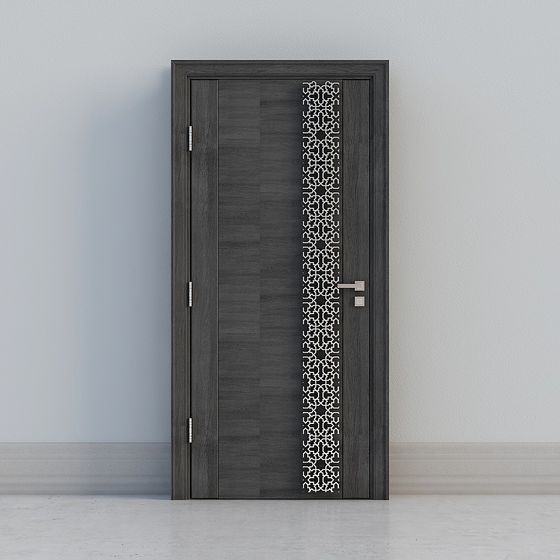 Elegant Wooden Door 3D model