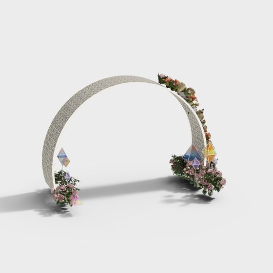 Dreamy Floral Arch 3D model