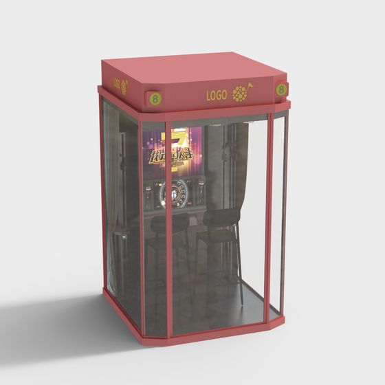 Vibrant KTV Booth 3D model for Creative Spaces