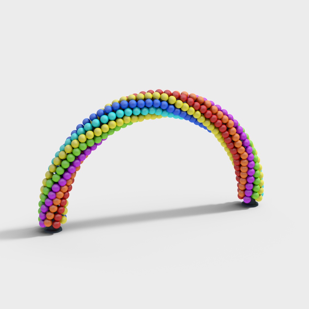 Vibrant Rainbow Arch 3D model