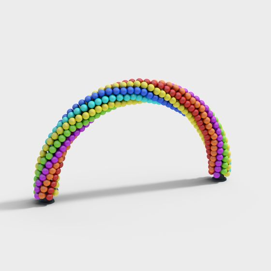 Vibrant Rainbow Arch 3D model