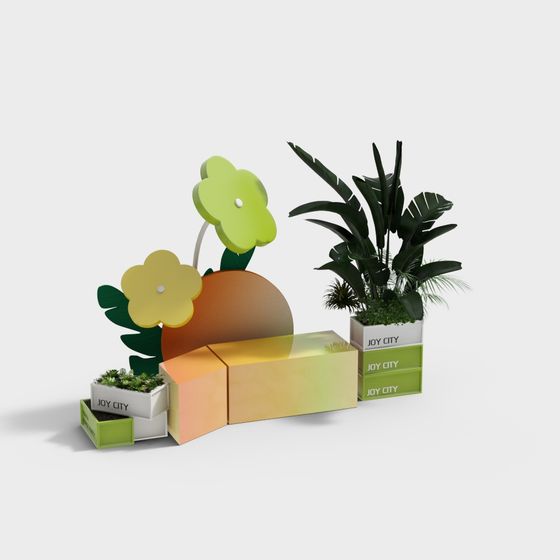 Urban Garden 3D model for Designers and Developers