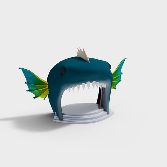 Low Poly Shark 3D model - Dive into the Ocean