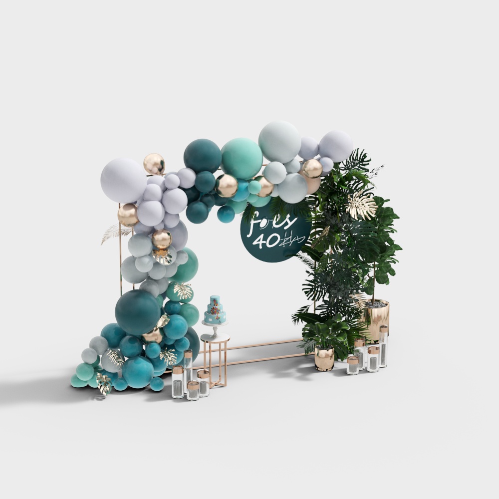 Balloon Arch 3D model for Celebrations