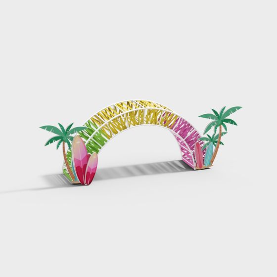 Surfer's Arch 3D model for Tropical Themes