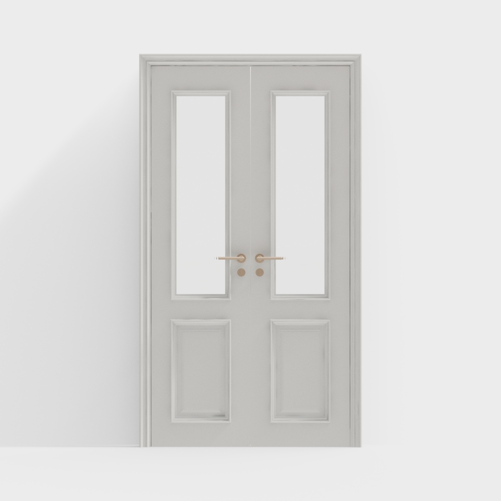 Elegant Double Door 3D Model for Modern Interiors