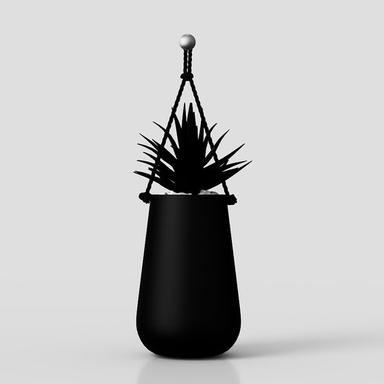 Modern Minimalist Hanging Planter 3D model