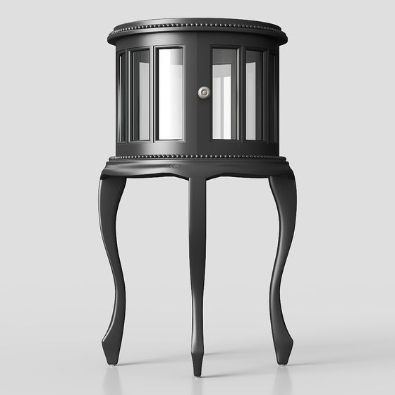 Elegant Vintage Round Table 3D model