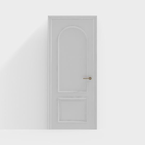 Arched Panel Door 3D model