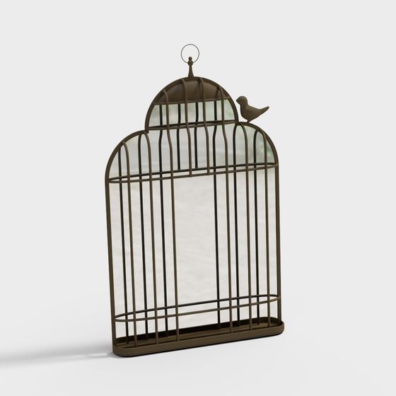 Retro Birdcage 3D model with Vintage Charm
