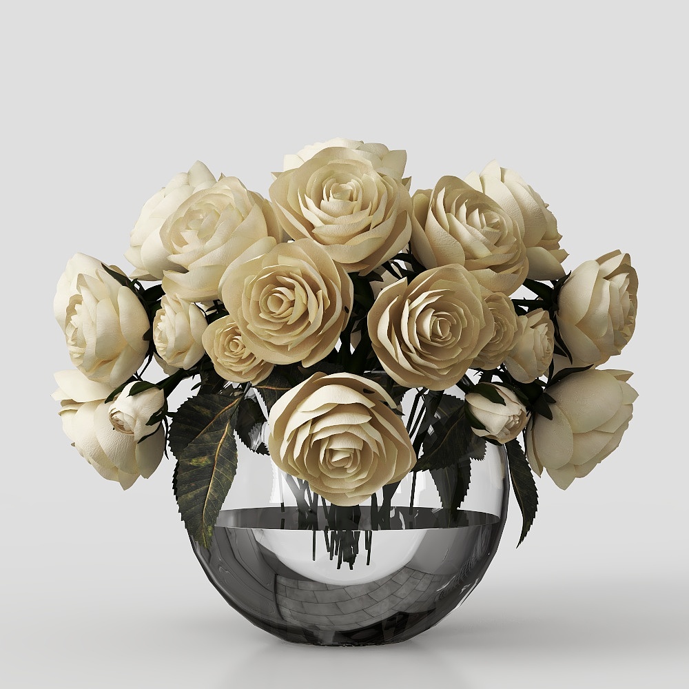 Grüne Topfpflanze Blumen Gras