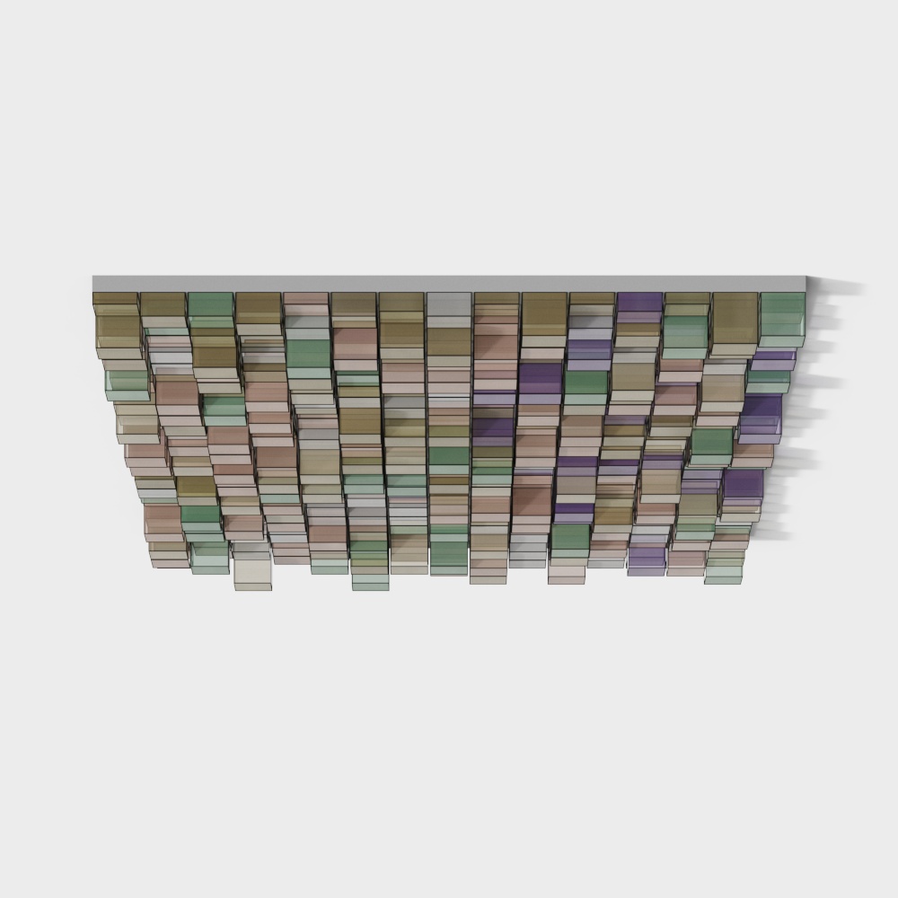 Pixel Maze 3D Model – Low Poly Green Art Design