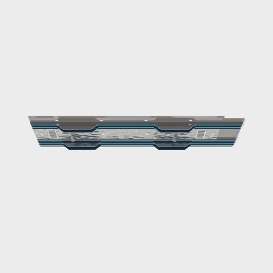 Futuristic Low-Polygon Ceiling Decoration Panel 3D model