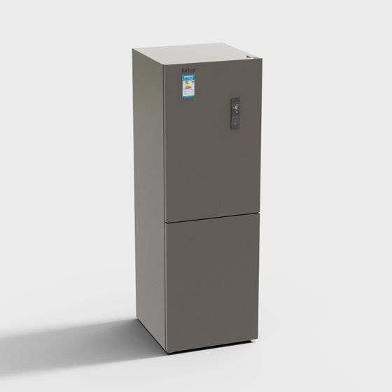 Modern Gray Refrigerator 3D model