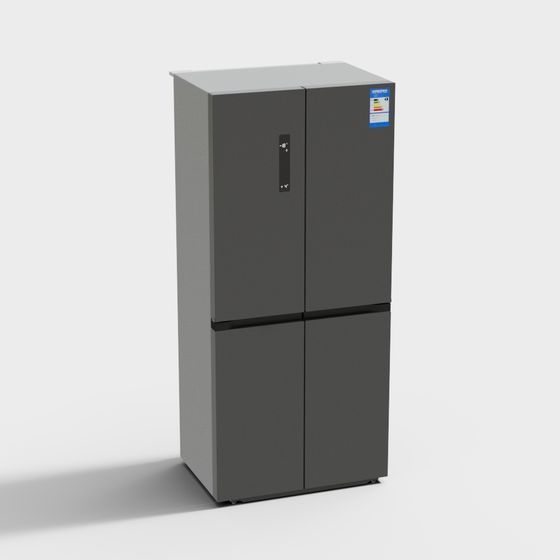 Stylish Low-Poly Refrigerator 3D model for Modern Interiors