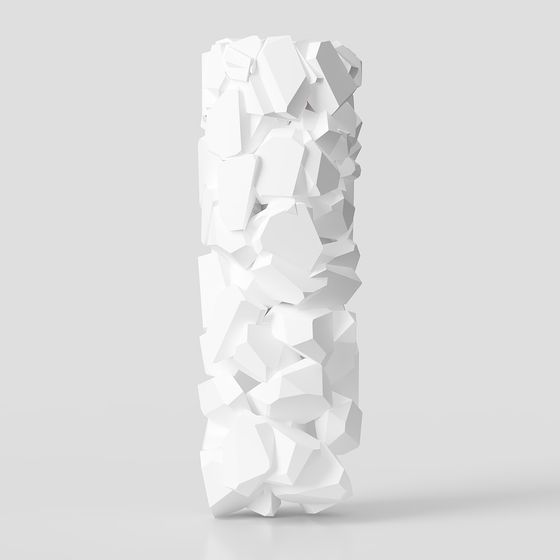 Geometric Stone Pillar 3D model for Creative Projects