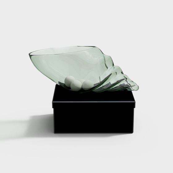 Unique Glass Shell Bowl 3D model