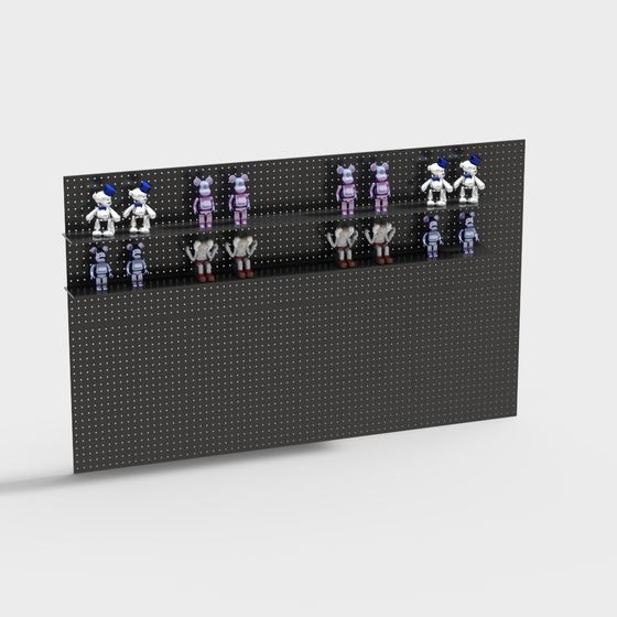 Pegboard Display 3D model for Creative Spaces