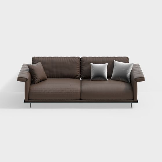 Stylish Minimalist Sofa 3D Model
