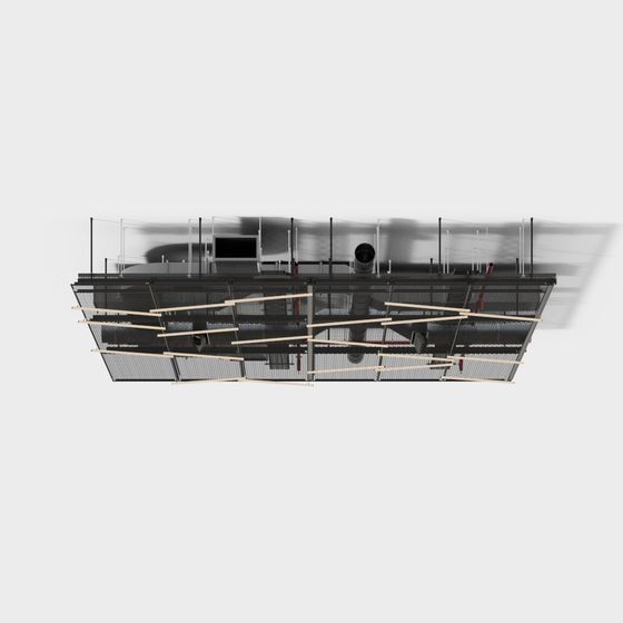 Industrial Ceiling 3D model for Creative Spaces