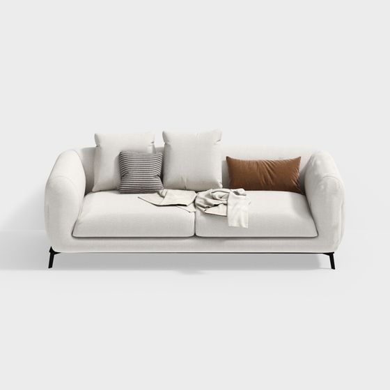 Cozy Comfort Low-Poly Sofa 3D model