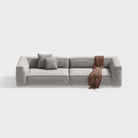 Elegant Minimalist 3D Model Sofa
