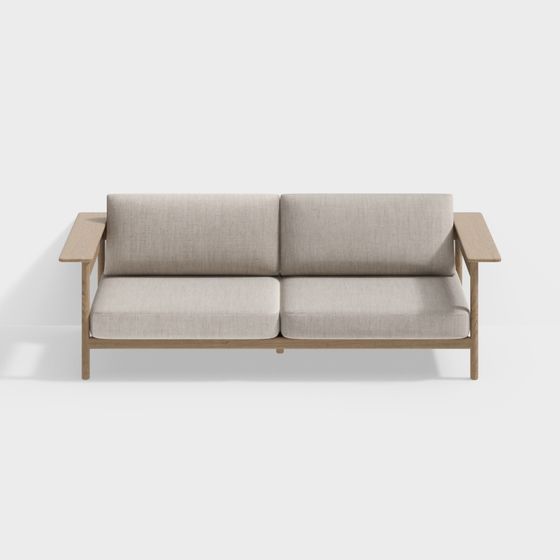 Modern Minimalist Sofa 3D model for Interior Design
