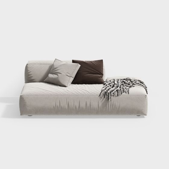 Urban Comfort Low-Poly Sofa 3D model