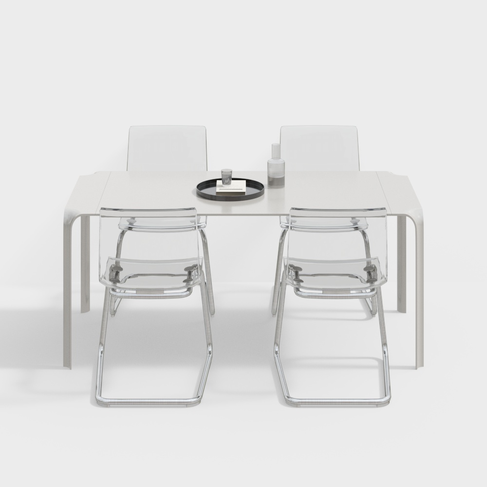 Modern dining table and chair set