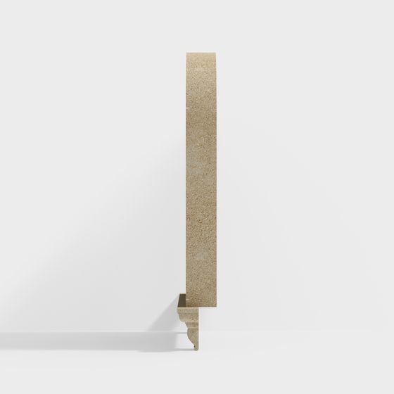 Modern Low-Poly Concrete Decorative Panel 3D model