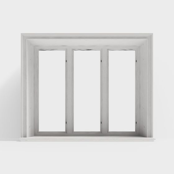 Low-Poly Window 3D model for Modern Architecture
