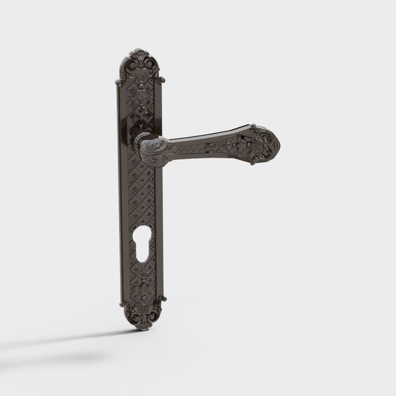 Victorian Elegance Door Handle 3D Model